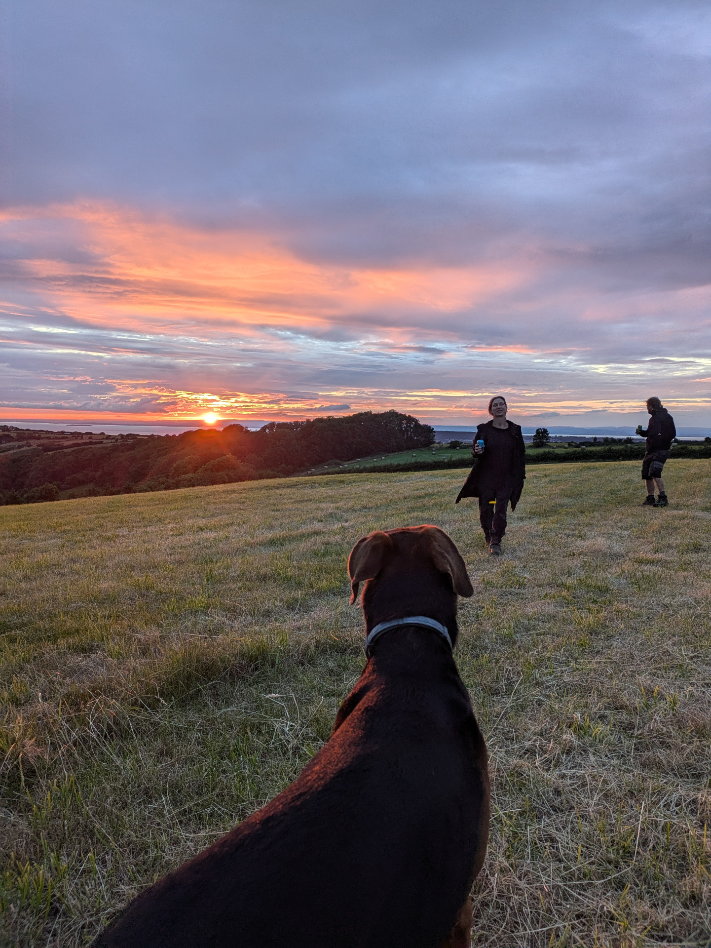 Walkers heading up the West Mendip Way